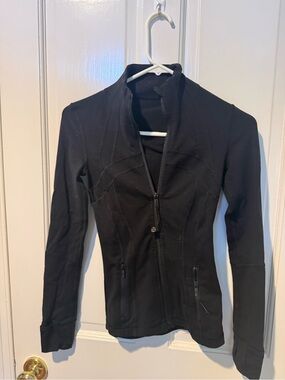 lululemon athletica Black Fitted Zip-Up Activewear Jacket